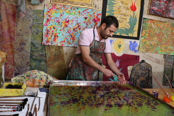 Video Haber: Ebru sanatına farklı bir boyut kazandırdı