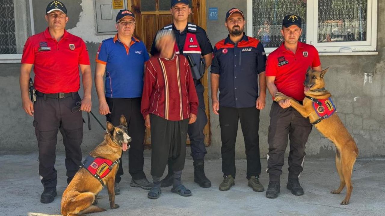 İz takip köpekleri kaybolan yaşlı adamı buldu