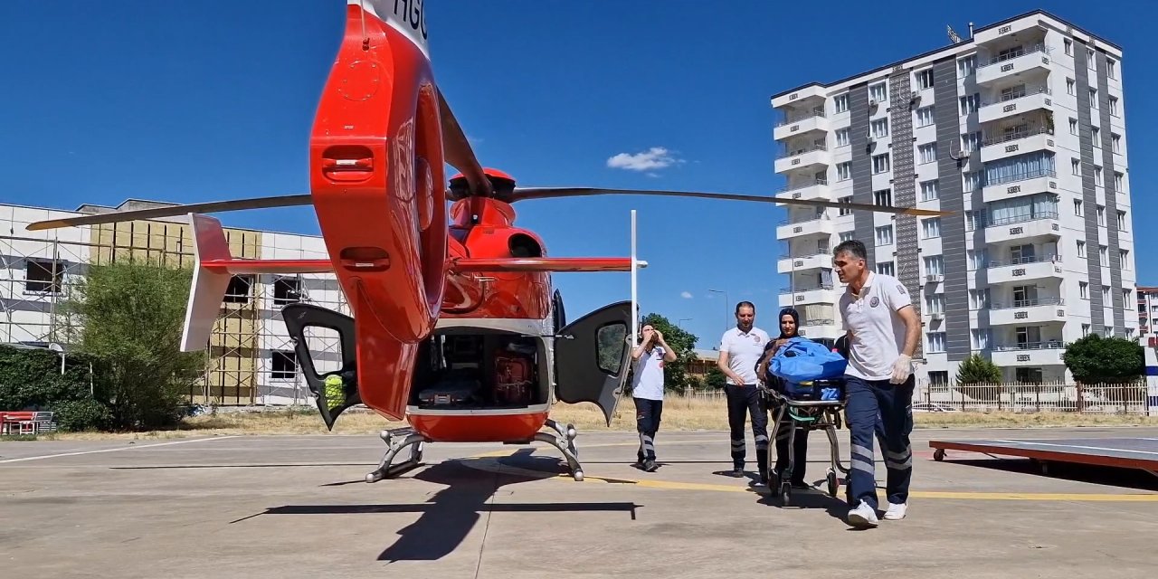 Ambulans helikopter, Diyarbakır’da attan düşen yaralı için havalandı