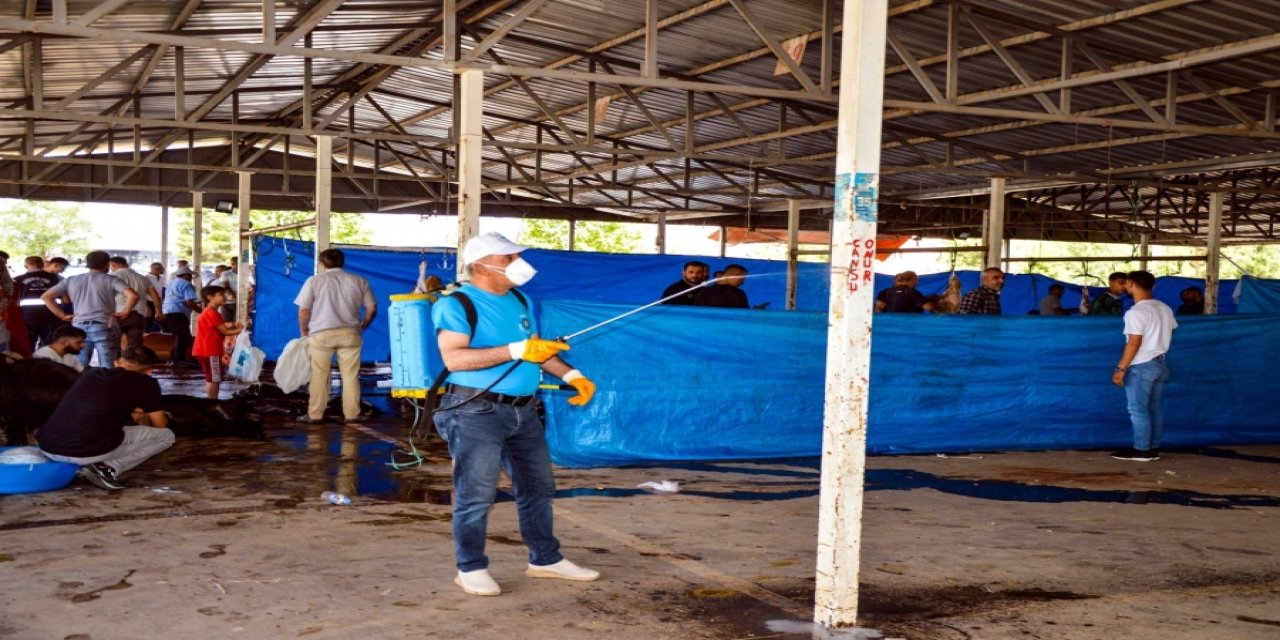 Diyarbakır’da kurban satış ve kesim yerleri ilaçlanıyor