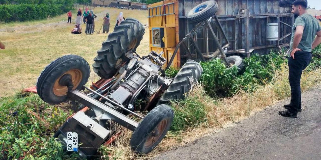 Diyarbakır’da traktör devrildi: 1 yaralı