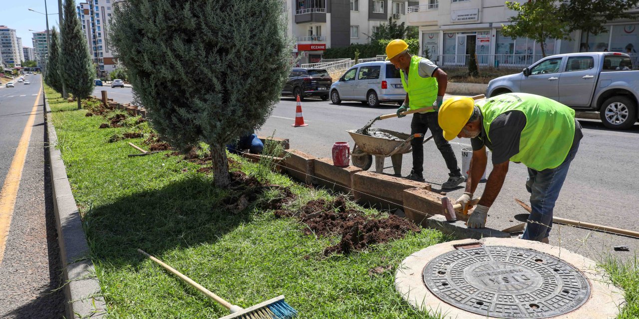 Diyarbakır’da kaldırımlara estetik dokunuş