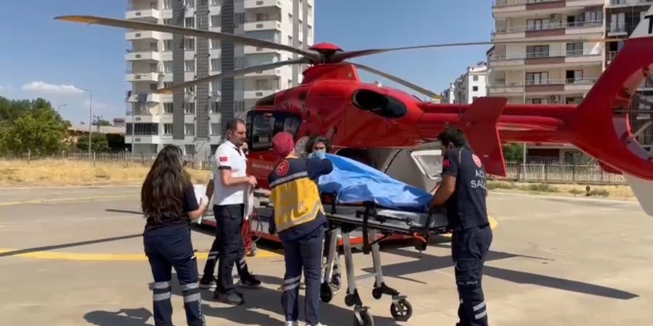 Ambulans helikopter, damdan düşen çocuk için havalandı