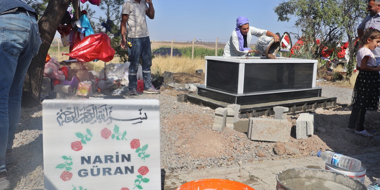 Narin'in mezarı yapıldı