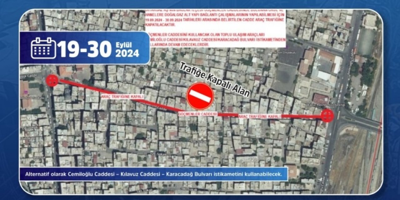 Diyarbakır’daki o cadde 11 gün trafiğe kapatılacak