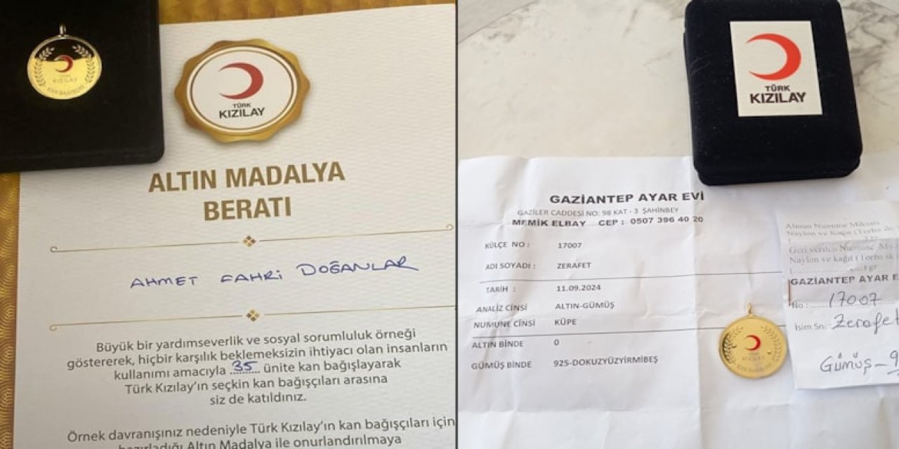 Kızılay’ın dağıttığı ‘altın madalyalar’da hiç altın çıkmadı