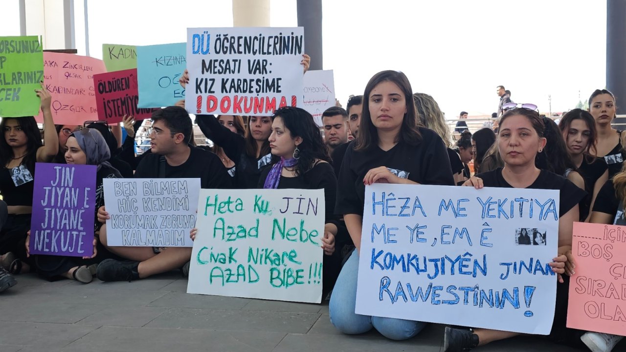 Diyarbakır’da kadın cinayetlerine öğrencilerden tepki