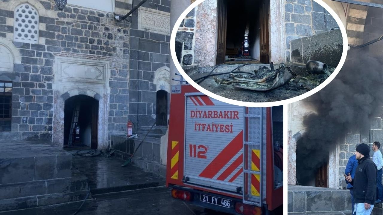 Diyarbakır Kurşunlu Cami’nde namaz vaktinde yangın