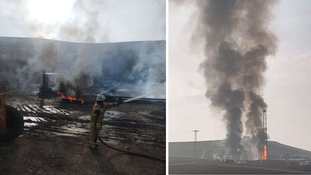 Diyarbakır’da petrol kuyusunda korkutan yangın