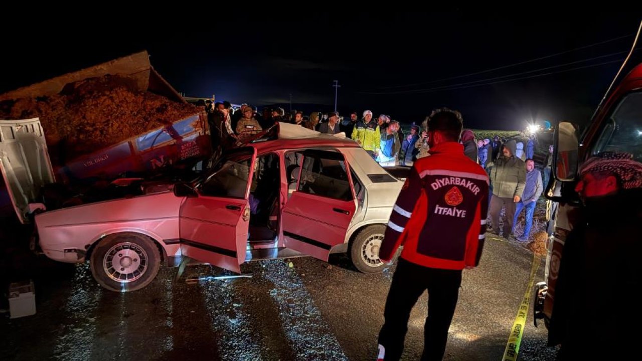 Diyarbakır'da otomobil römorka çarptı: Ölü ve yaralılar var