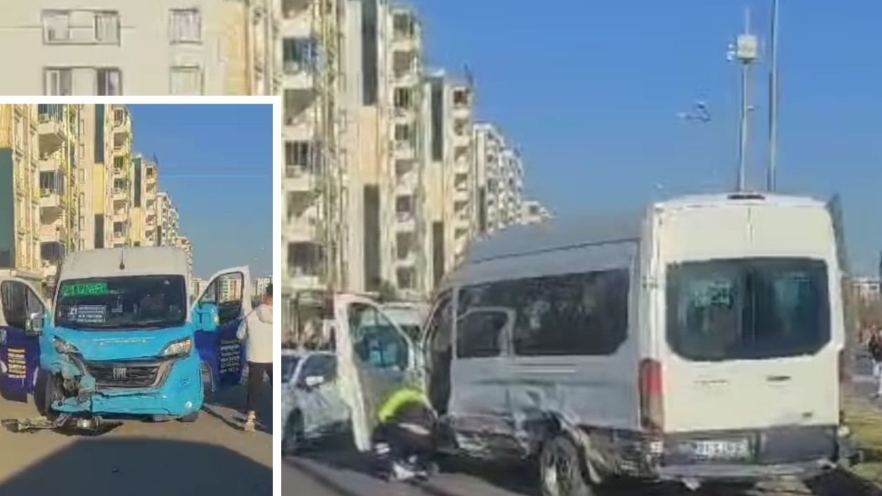 Diyarbakır'da halk otobüsü ile dolmuş çarpıştı: 4 yaralı