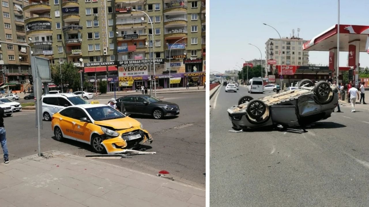 Diyarbakır'da ışık ihlali kazaya neden oldu: 3 yaralı