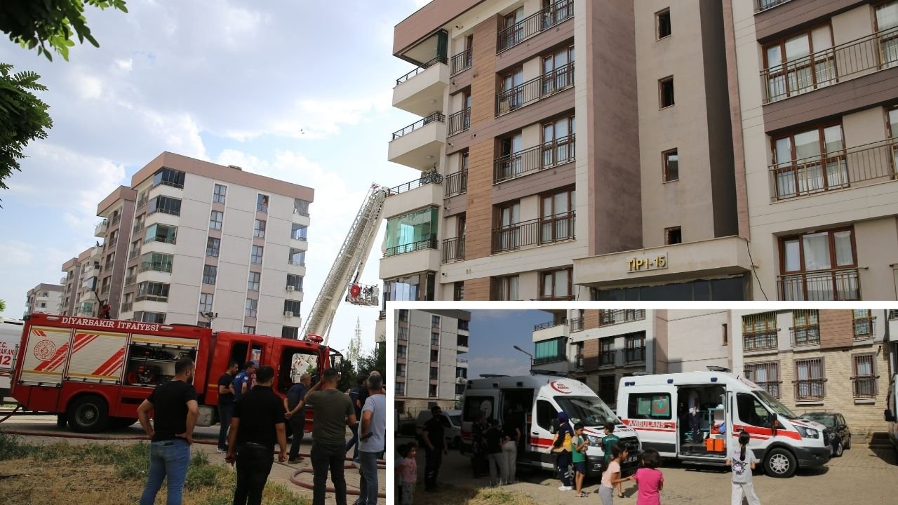 Diyarbakır’da TOKİ konutlarında yangın paniği