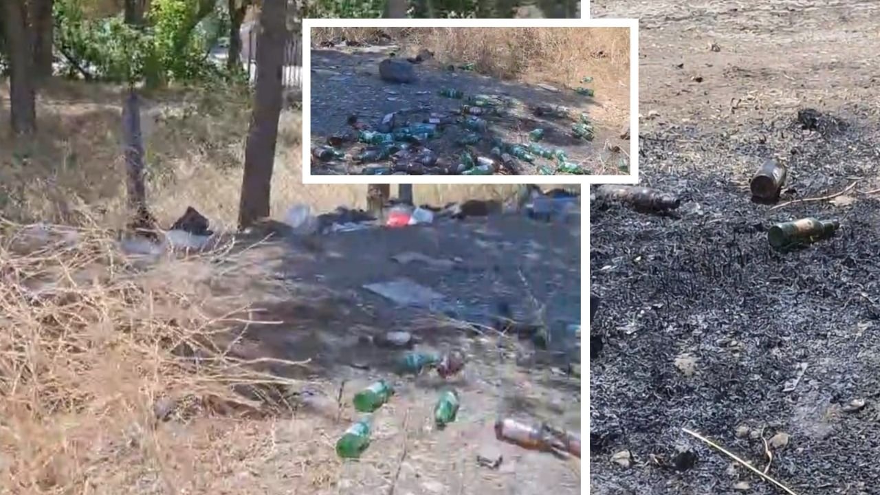 Diyarbakır Bağlar'da yeşil alan alkoliklerin mekanı oldu; Mahalleli tedirgin