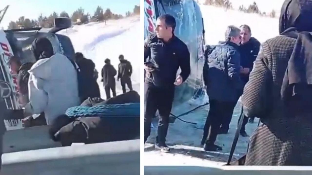 Diyarbakır yolcu otobüsü Ardahan’da devrildi: Çok sayıda yaralı var