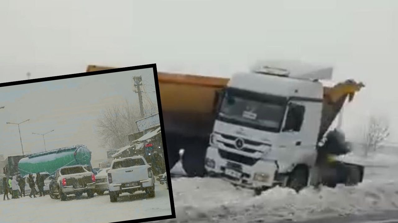 Diyarbakır'da kayganlaşan yol faciaya davetiye çıkardı