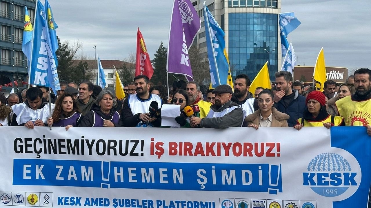 Geçinemiyoruz; Diyarbakır’da kamu emekçileri iş bıraktı
