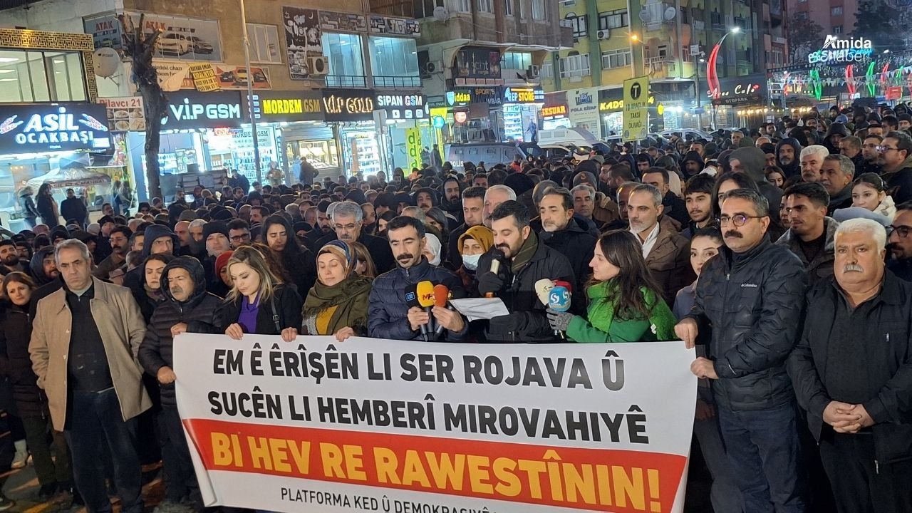 Halep'teki saldırılar Diyarbakır'da protesto edildi; Tasfiye stratejisi devrede