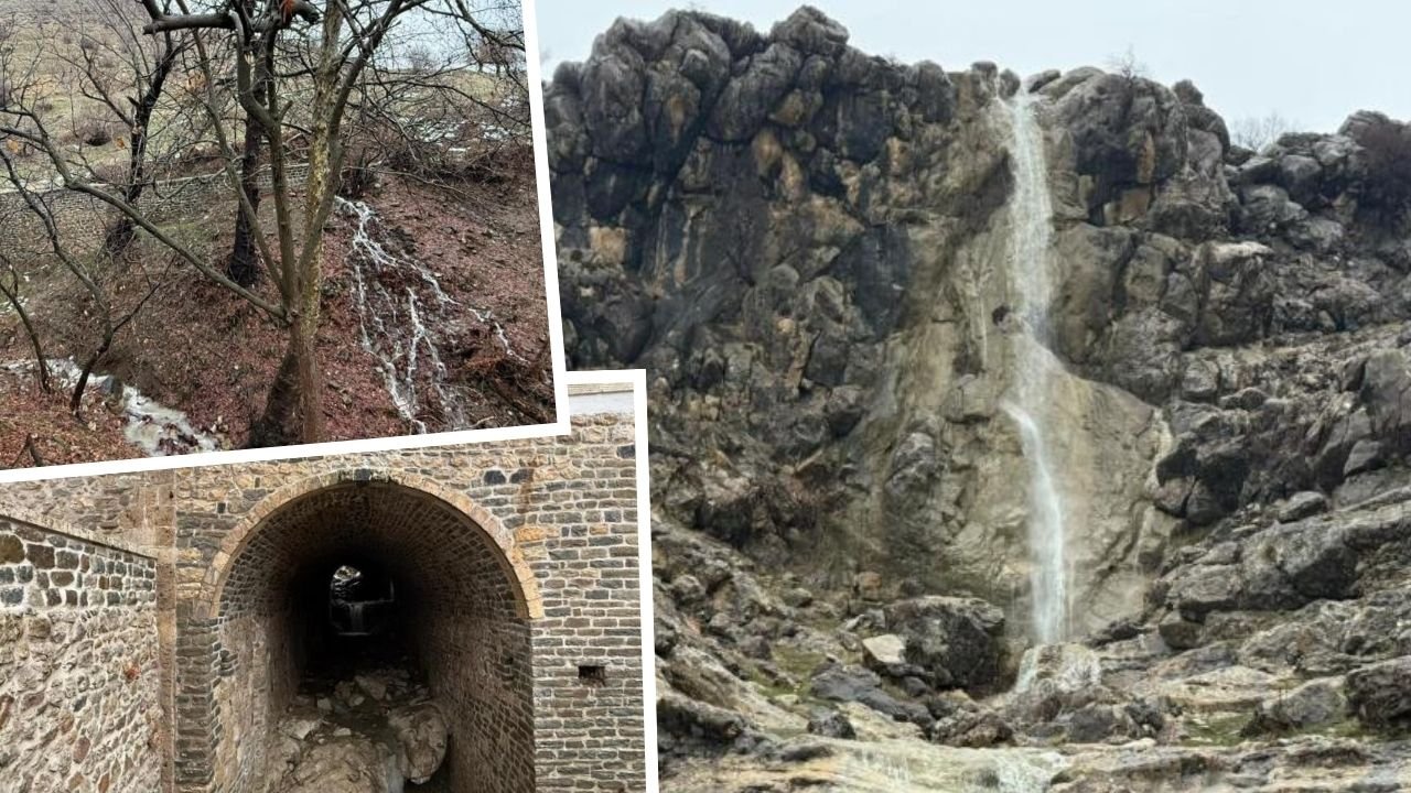 Diyarbakır'da kar bereketi; Lice'deki şelale yıllar sonra hayat buldu