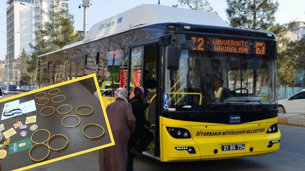 Diyarbakır’da otobüste unutulan çantadan servet çıktı!