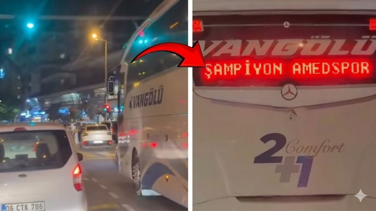 Trabzon'da ‘Şampiyon Amedspor’ yazılı Van otobüsüne saldırı girişimi