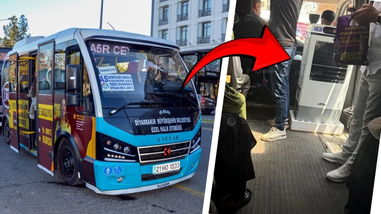 Diyarbakır’da akıllara zarar çözüm: Ceza yememek için minibüse ev tipi klima bağladı!