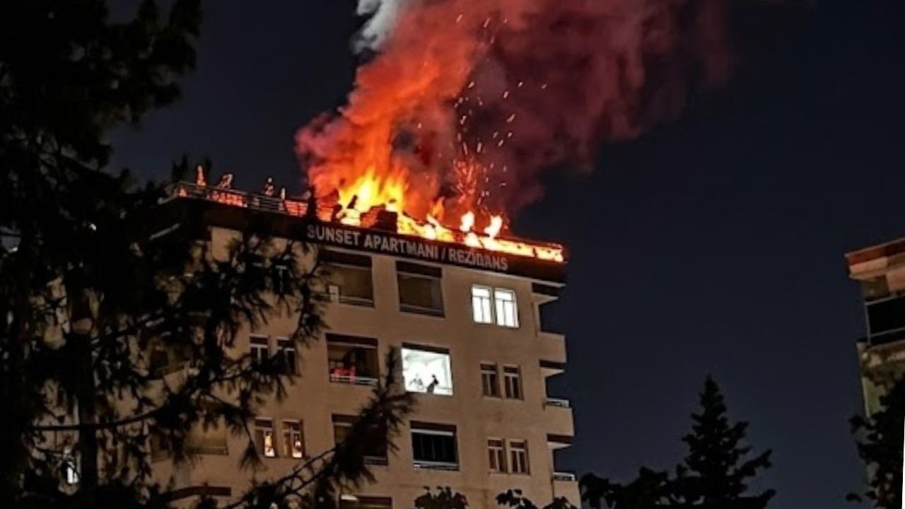 Diyarbakır’da 8 katlı binada gece yarısı kabusu