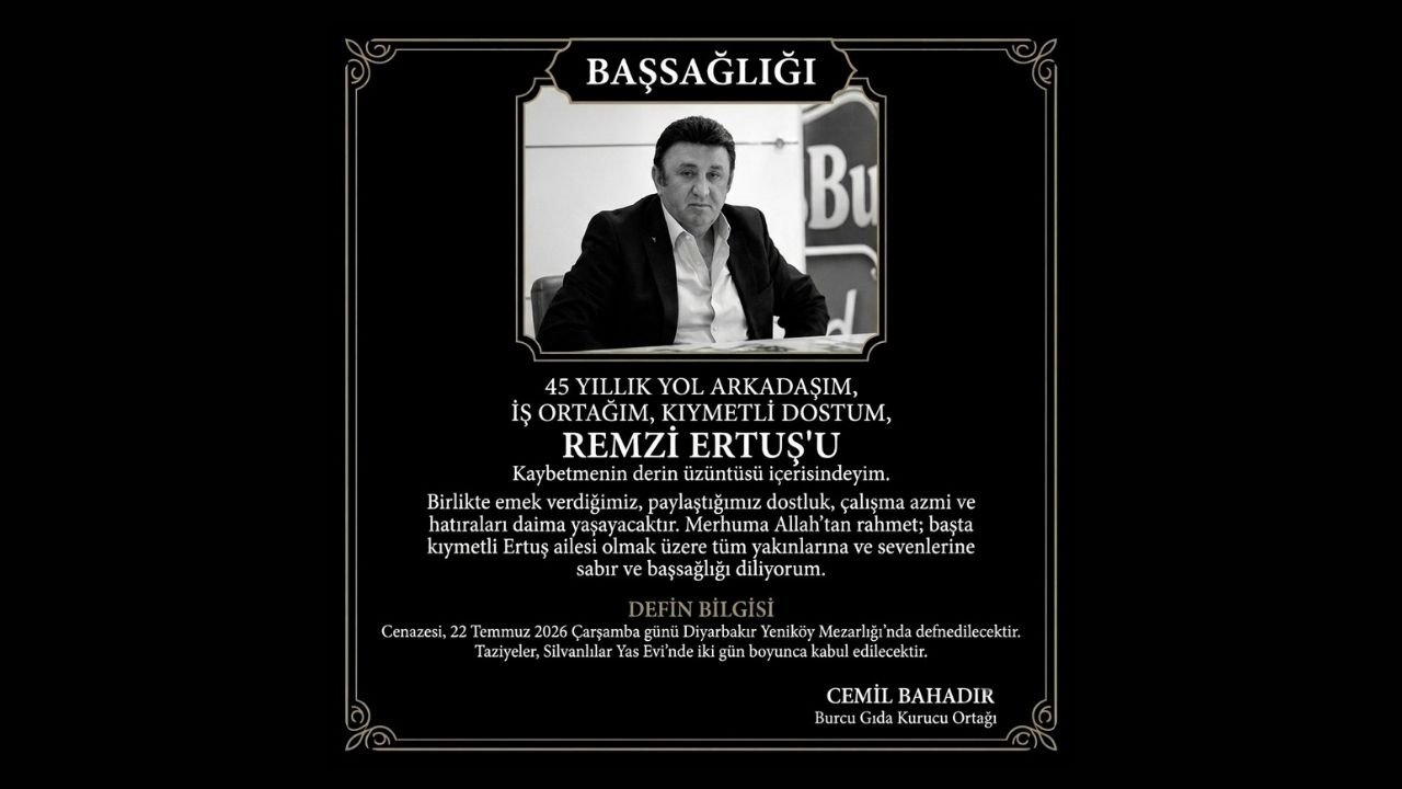Sevilen iş insanı Remzi Ertuş için Diyarbakır'da taziye kuruldu