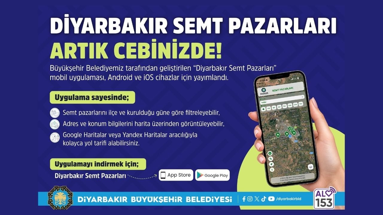 Diyarbakır'da semt pazarlarına mobil uygulamayla kolay erişim