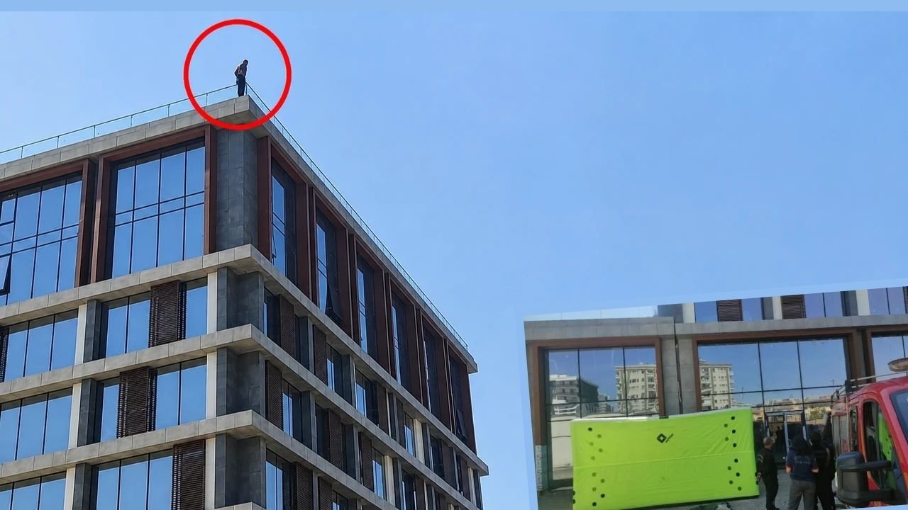 Diyarbakır’da maaşını alamayan işçi çatı katına çıktı