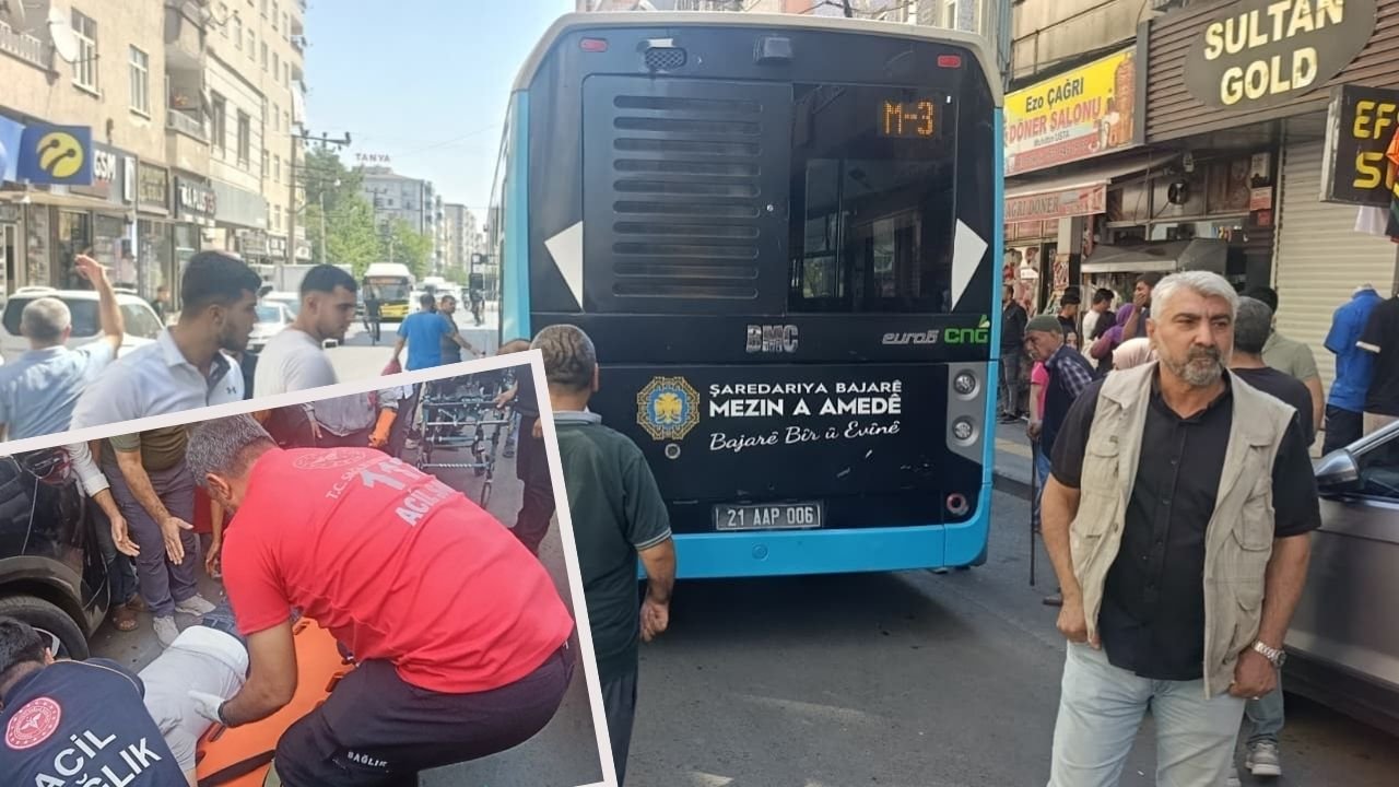 Diyarbakır’da Belediye Otobüsü pazarcı esnafına çarptı