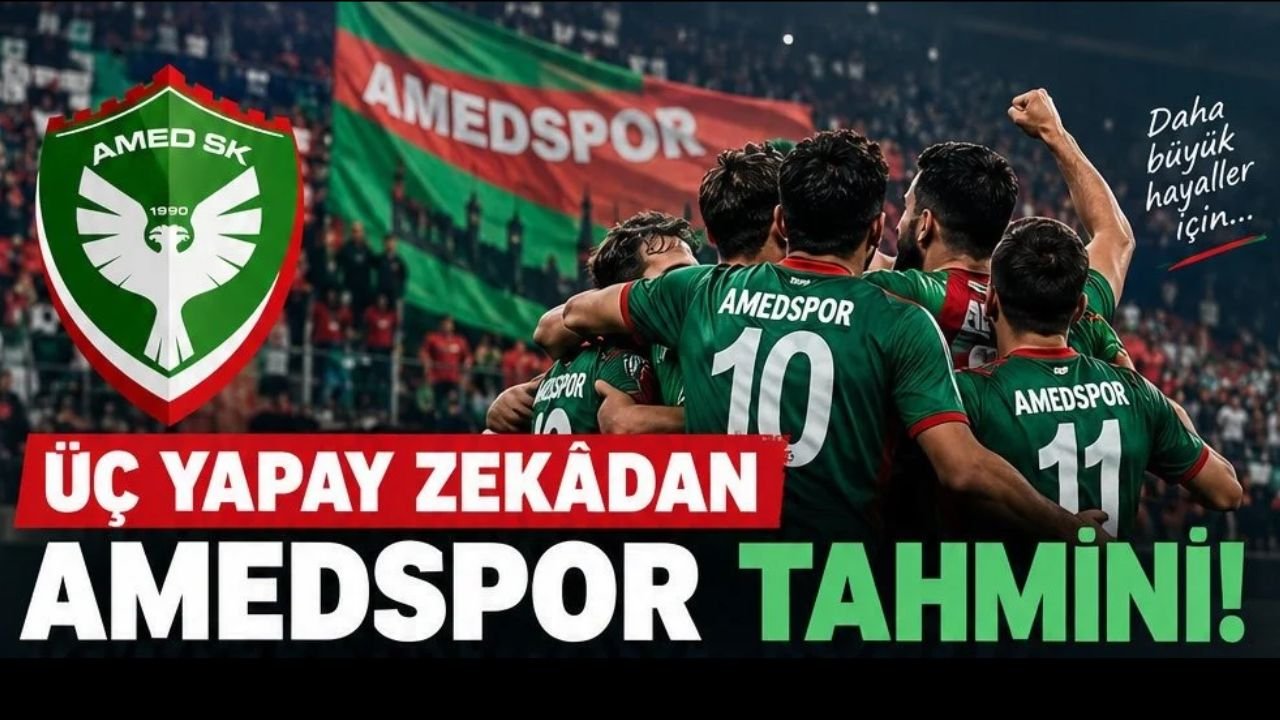 Üç yapay zekâdan Amedspor tahmini: Şampiyonluk ihtimali var mı?