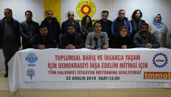 Diyarbakır’da ‘Toplumsal barış ve demokrasi’ mitingi yapılacak
