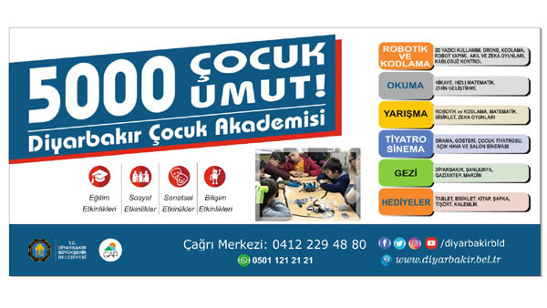 ‘Diyarbakır Çocuk Akademisi Projesi’ başladı