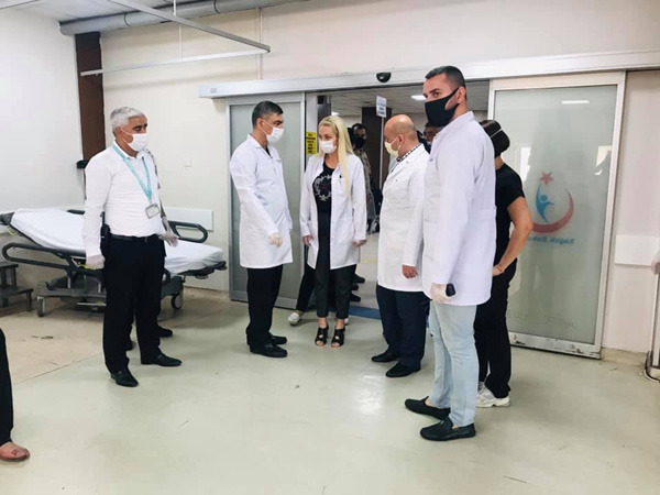 Selahaddin Eyyubi Devlet Hastanesinde korona virüs denetimi
