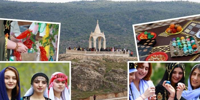Ezidilerin Çarşema Sor coşkusu renkli görüntülere sahne oldu
