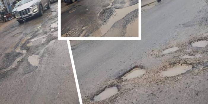 Diyarbakır Ergani’de 'Köstebek yuvası' yollar sürücüleri bezdirdi