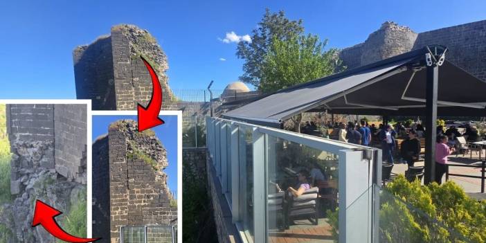 Diyarbakır'da endişe yaratan görüntü: Fiskaya Cam Teras yanındaki çatlaklar korkutuyor